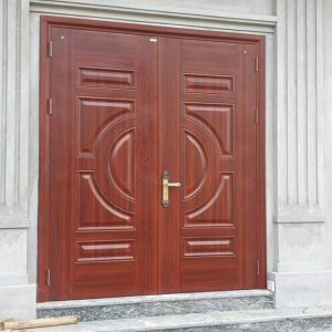 Cửa Chính Thép Vân Gỗ 2 Cánh Đều Đẹp