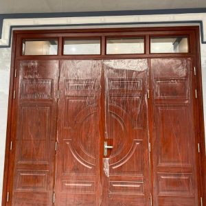 Cửa Thép Vân Gỗ 4 Cánh Đều Đẹp